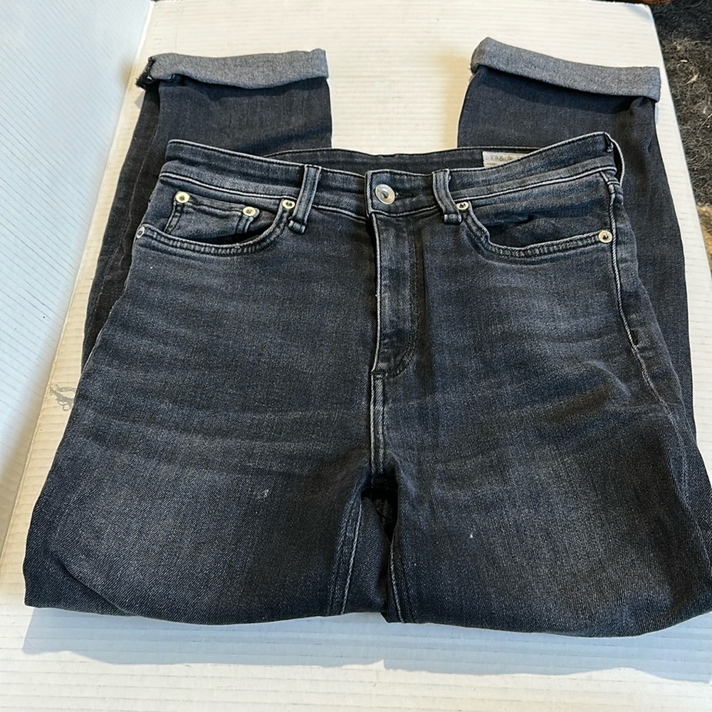 Rag & Bone Black Distressed Torn Jeans